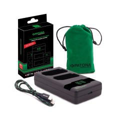 PATONA Canon LP-E6 Premıum Twin Performans 2'li Şarz Aleti