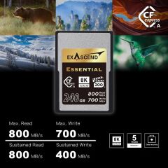 Exascend Essential 240GB CFexpress Type A Hafıza Kartı (CF Express 2.0)