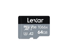 Lexar 64GB Professıonal microSDXC UHS-I C10 U3 V30 A2 4K 1066x