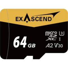 EXASCEND 64GB microSDXC UHS-I U3 A2 V30