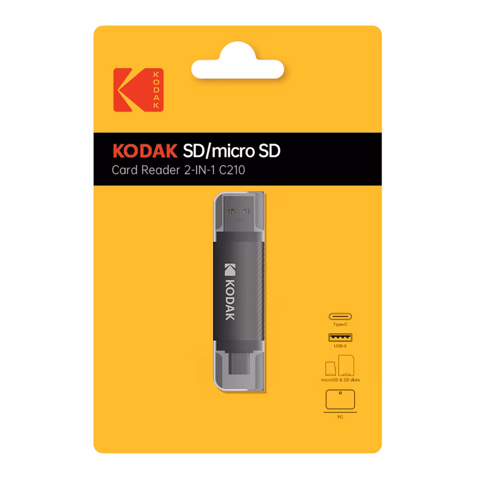 KODAK SD/microSD Card Reader 2-IN-1 C210
