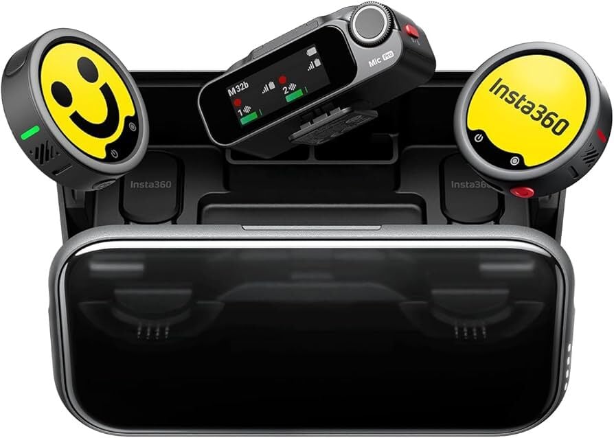 Insta360 Mic Pro Kablosuz Yaka Mikrofonu (2 TX + 1 RX)