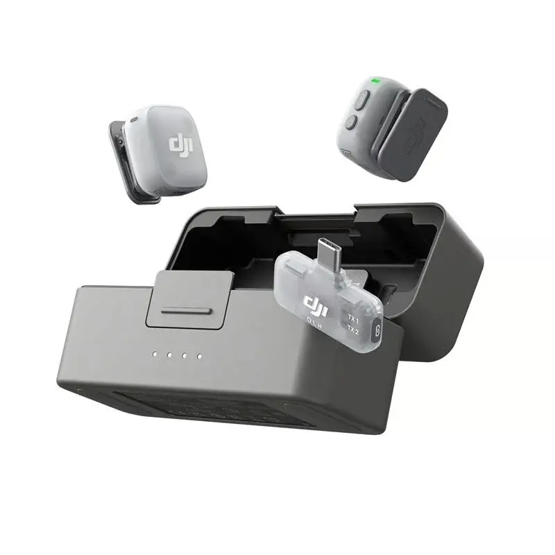DJI Mic Mini 2 Kablosuz Yaka Mikrofonu (2 TX + 1 Mobil RX + Şarj Kutusu)
